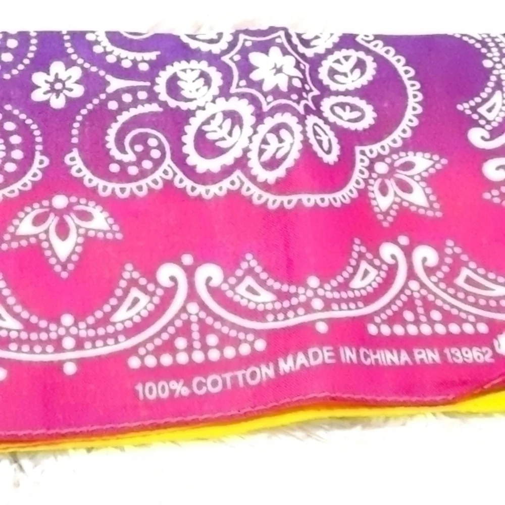 Classic Paisley Print Candy Tie-Dyed Bandana